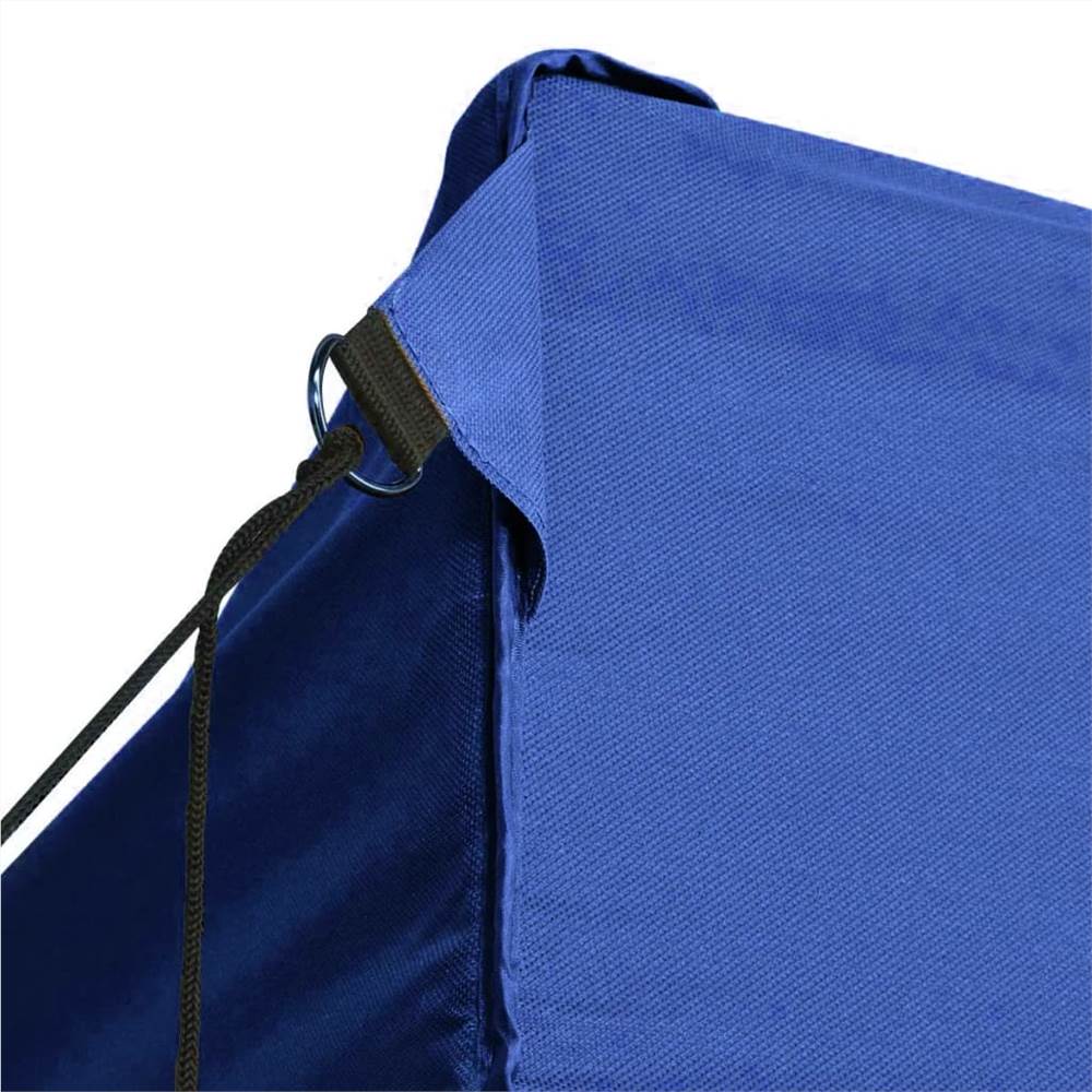 Professional Folding Party Tent with 3 Sidewalls 3x4 m Steel Blue