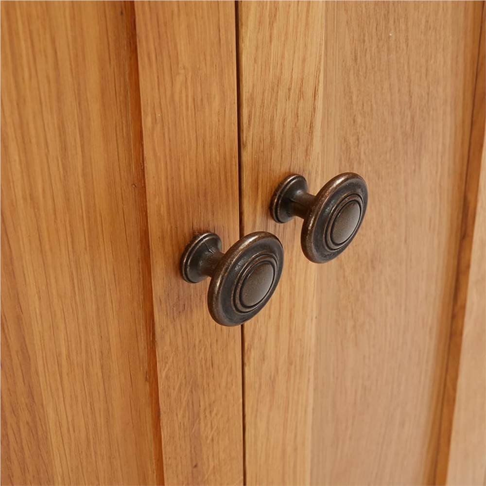 Storage Cabinet 50x22x110 cm Solid Oak Wood