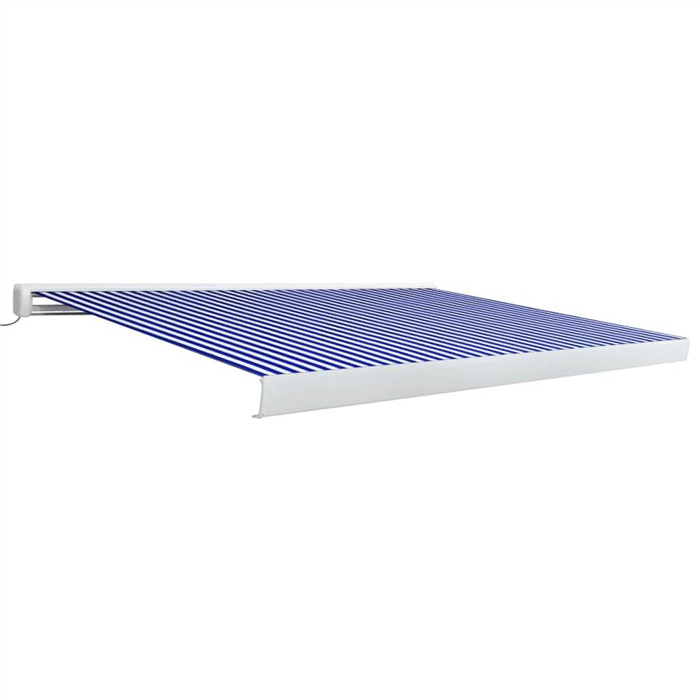 Motorised Cassette Awning 400x300 cm Blue and White