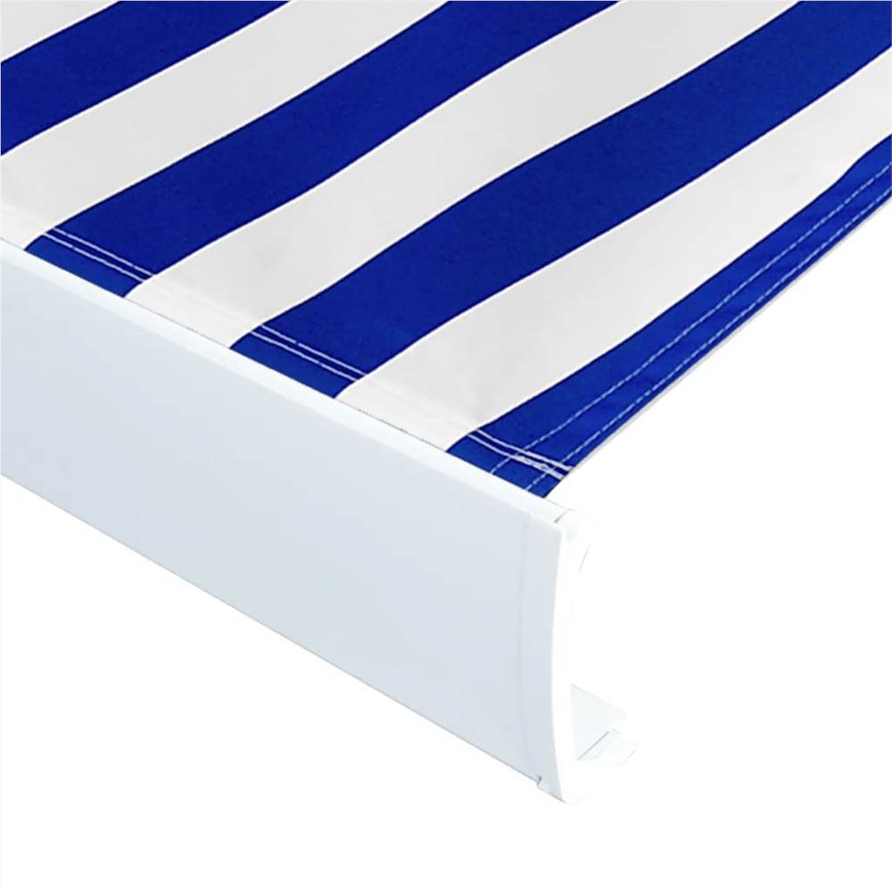 Motorised Cassette Awning 400x300 cm Blue and White