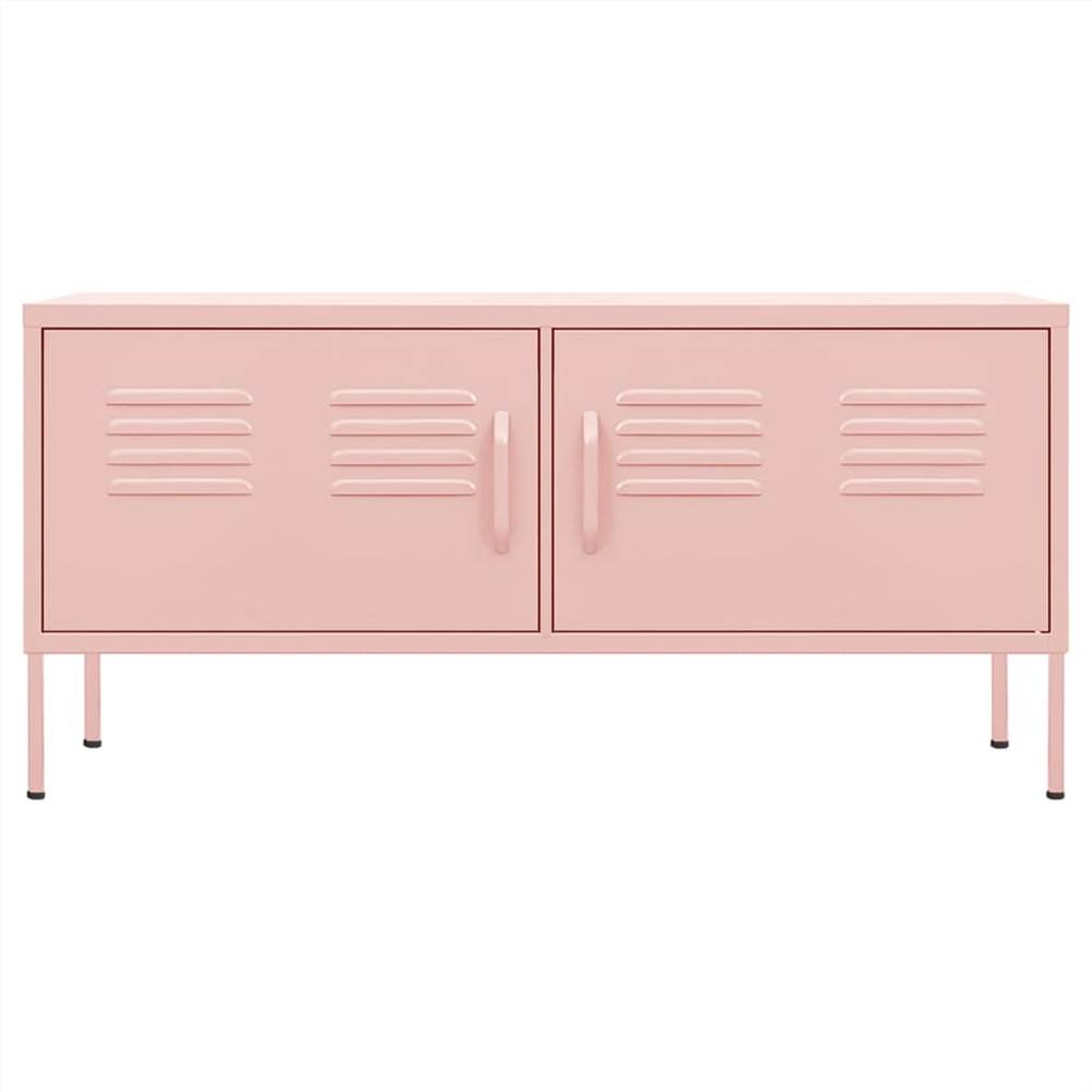 TV Cabinet Pink 105x35x50 cm Steel