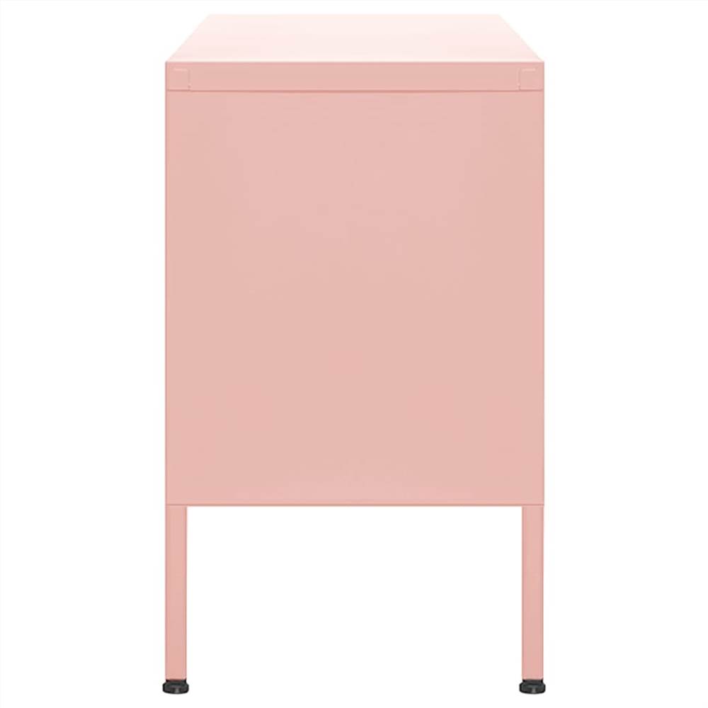 TV Cabinet Pink 105x35x50 cm Steel