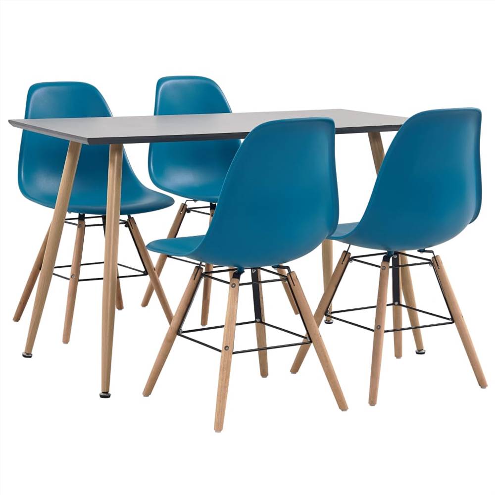 5 Piece Dining Set Plastic Turquoise
5 Piece Dining Set Plastic Turquoise