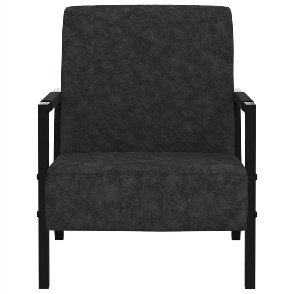 Armchair Black Faux Leather