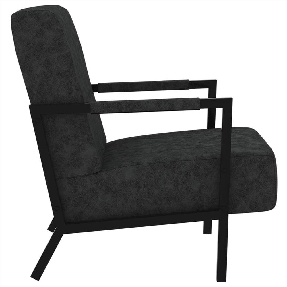 Armchair Black Faux Leather
