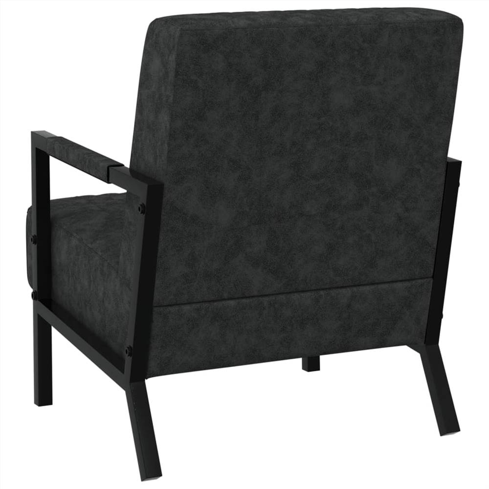 Armchair Black Faux Leather