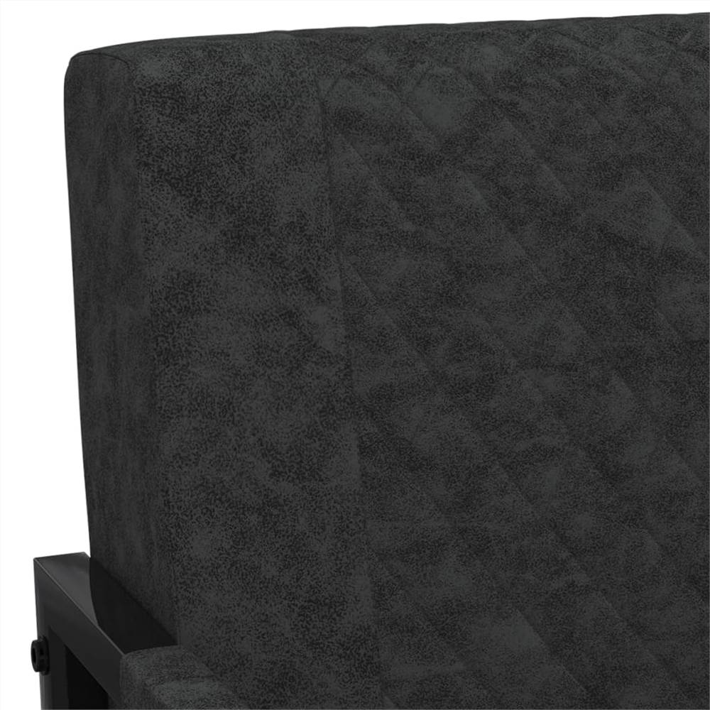 Armchair Black Faux Leather