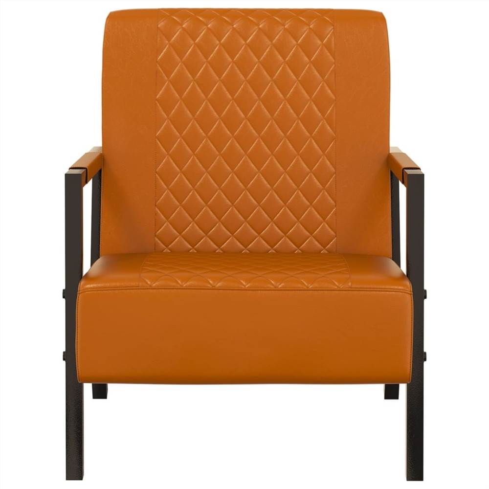 Armchair Brown Faux Leather