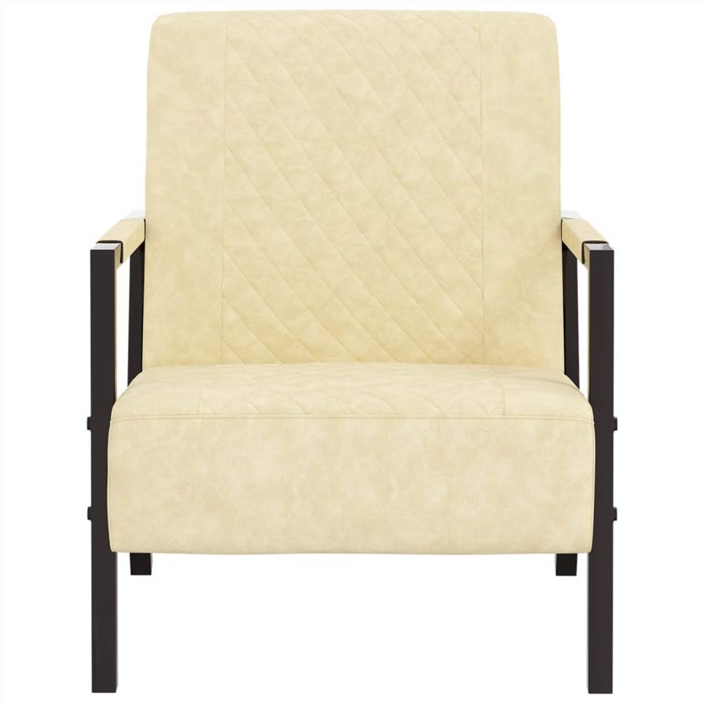 Armchair Cream Faux Leather