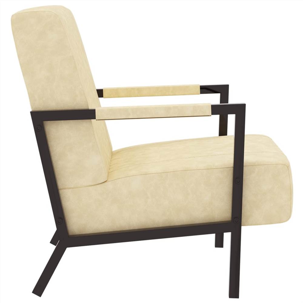 Armchair Cream Faux Leather