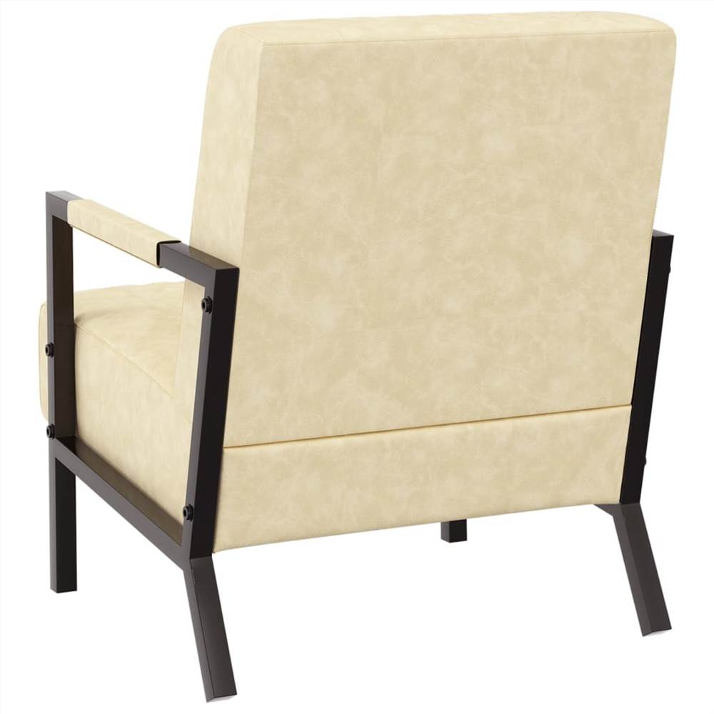 Armchair Cream Faux Leather