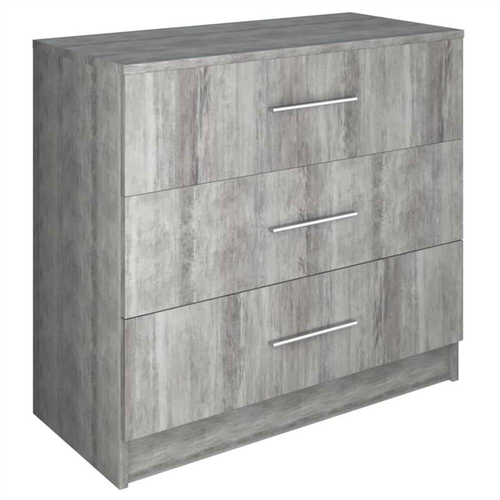 Chest of Drawers Chipboard 71x35x68 cm Concrete
