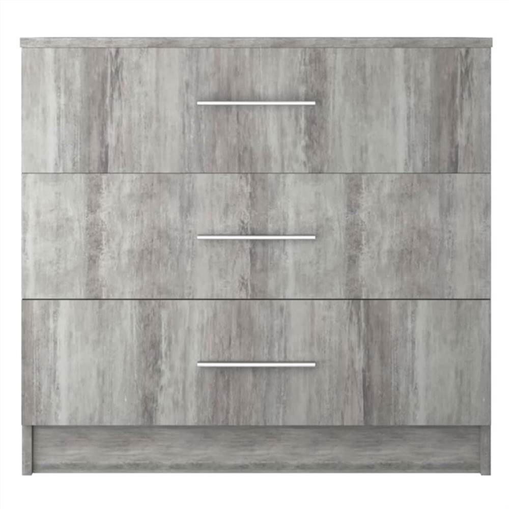 Chest of Drawers Chipboard 71x35x68 cm Concrete