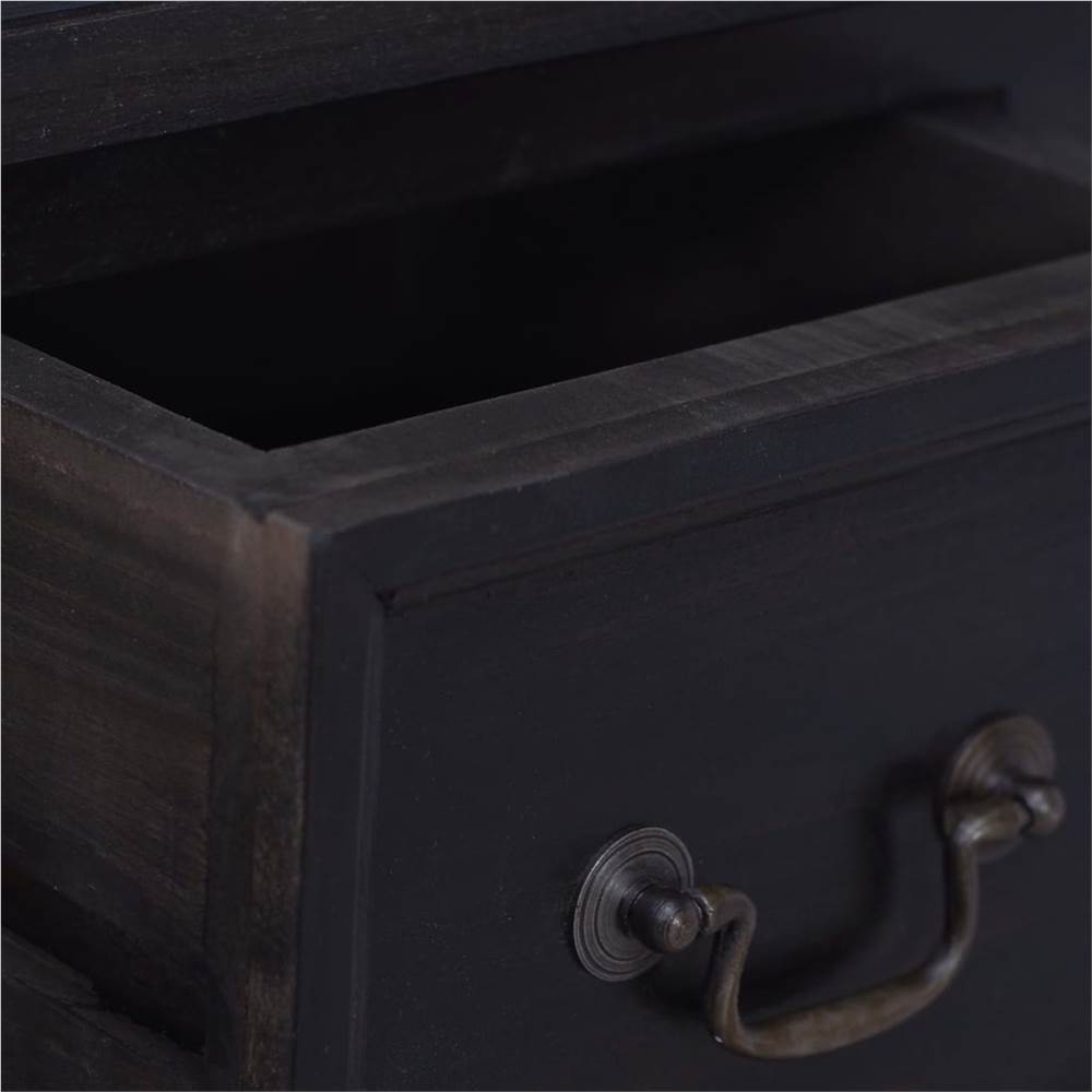 Chest of Drawers Light Black Coffee Solid Mahogany Wood