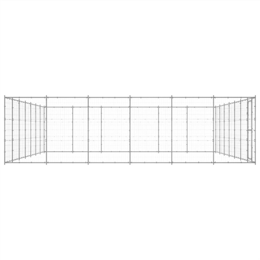 Outdoor Dog Kennel Galvanised Steel 50.82 m²