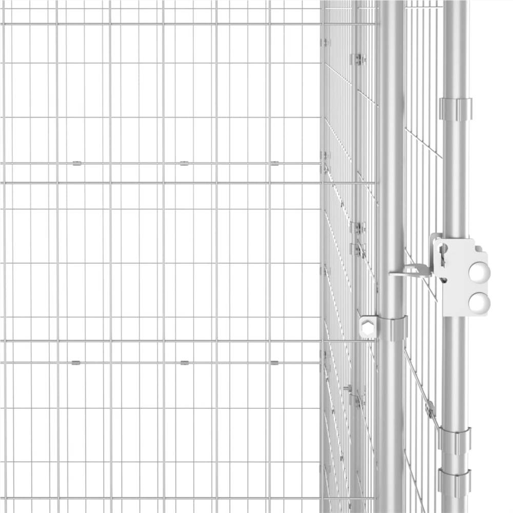 Outdoor Dog Kennel Galvanised Steel with Roof 19.36 m²