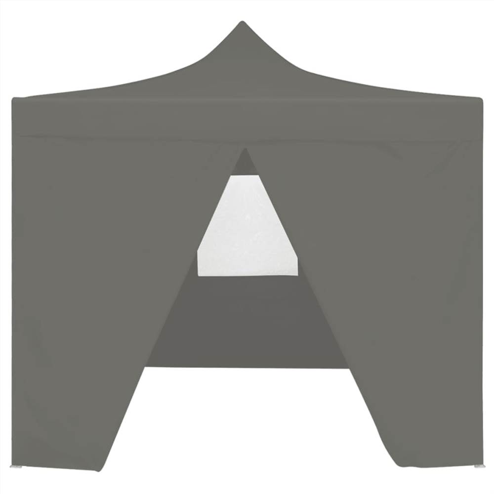 Foldable Party Tent Pop-Up with 4 Sidewalls 3x3 m Anthracite