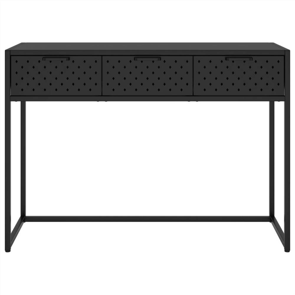 Console Table Black 106x35x75 cm Steel