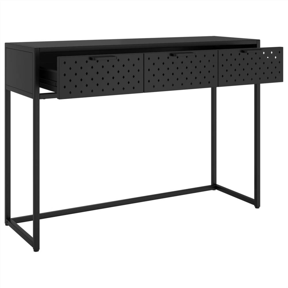 Console Table Black 106x35x75 cm Steel