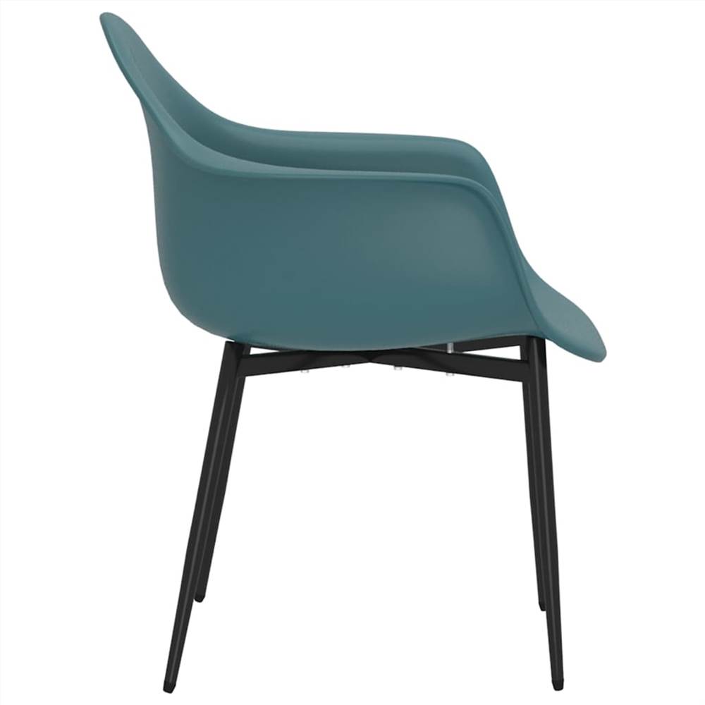 Dining Chairs 2 pcs Turquoise PP