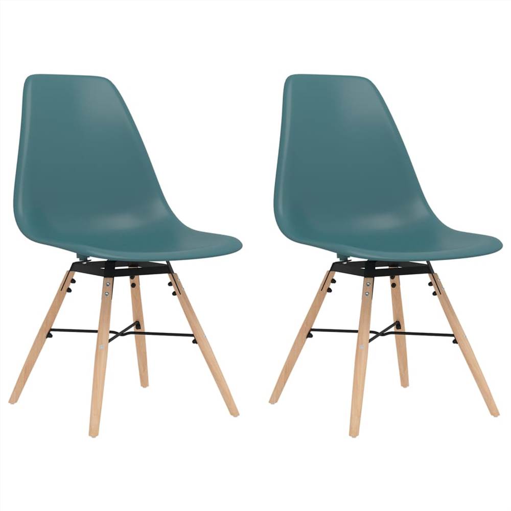 Dining Chairs 2 pcs Turquoise PP