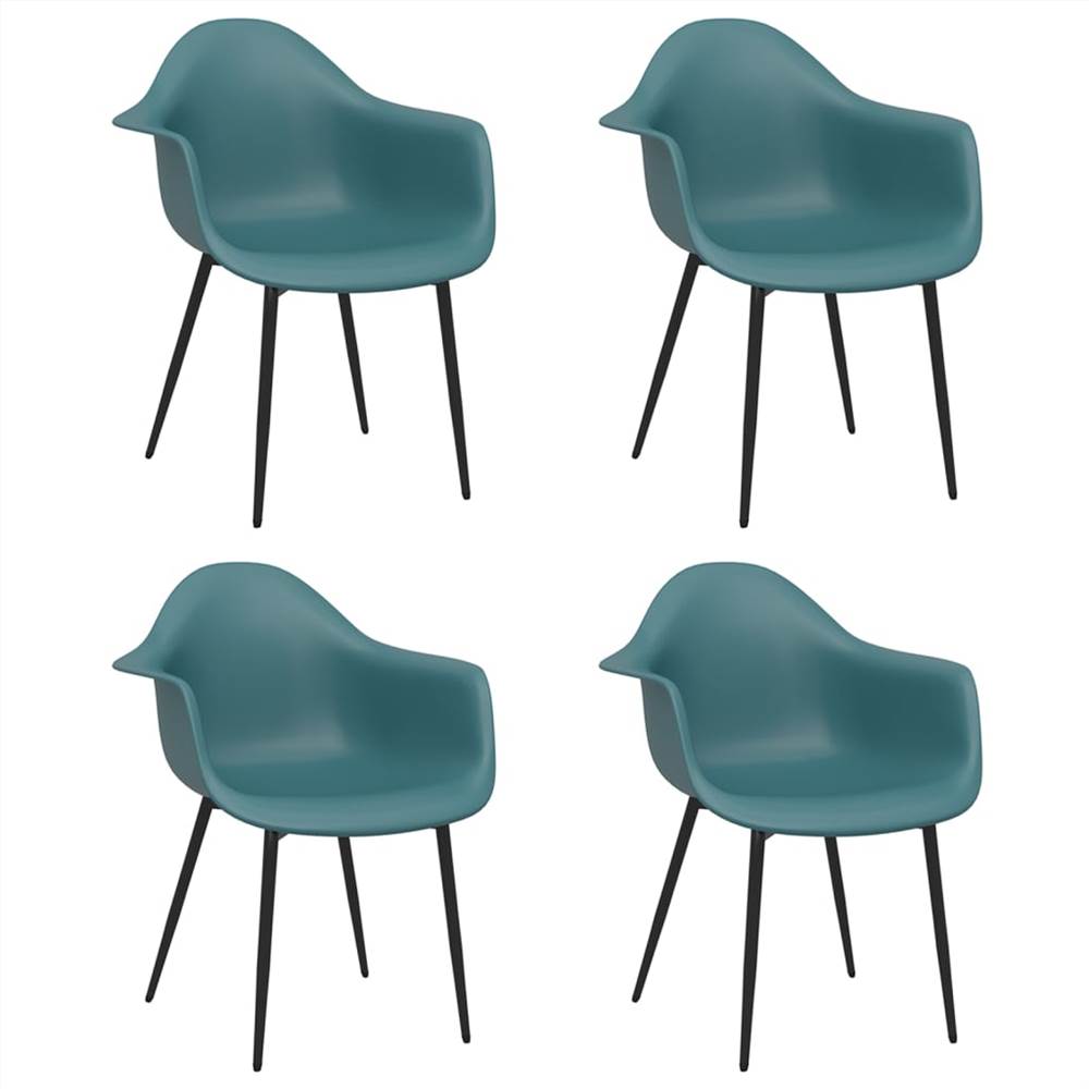 Dining Chairs 4 pcs Turquoise PP