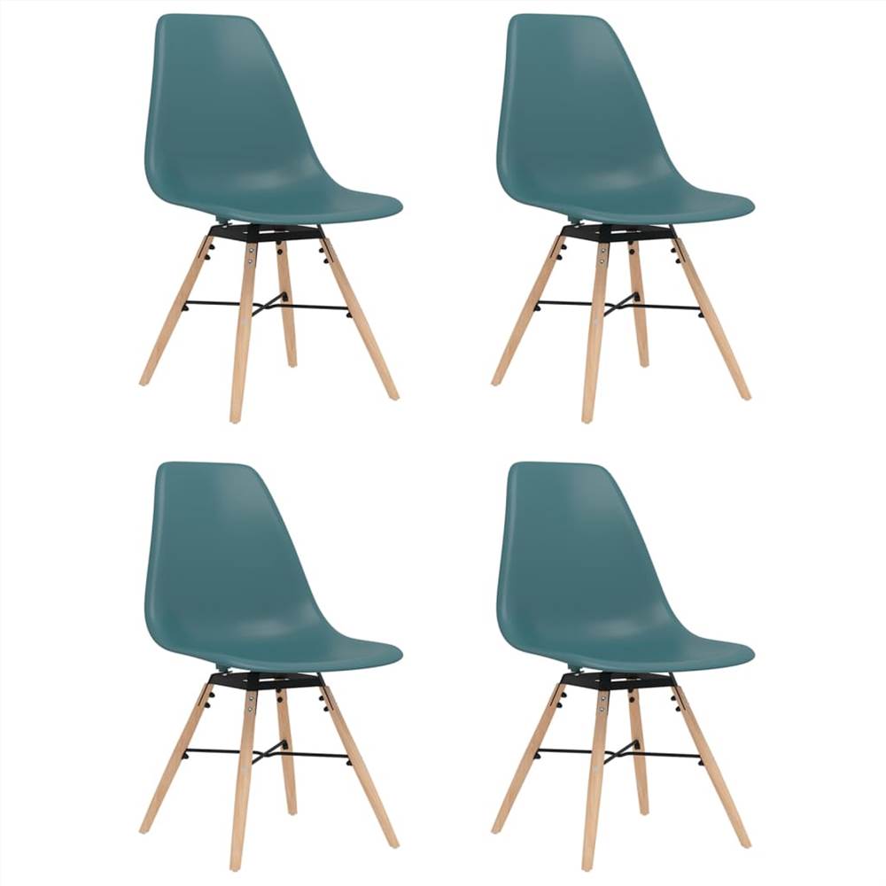 Dining Chairs 4 pcs Turquoise PP