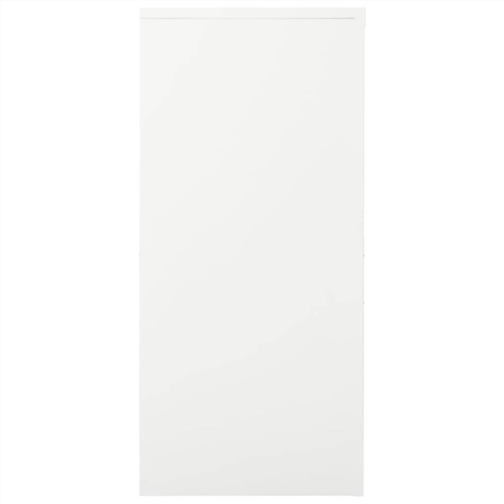 Sliding Door Cabinet White 90x40x90 cm Steel