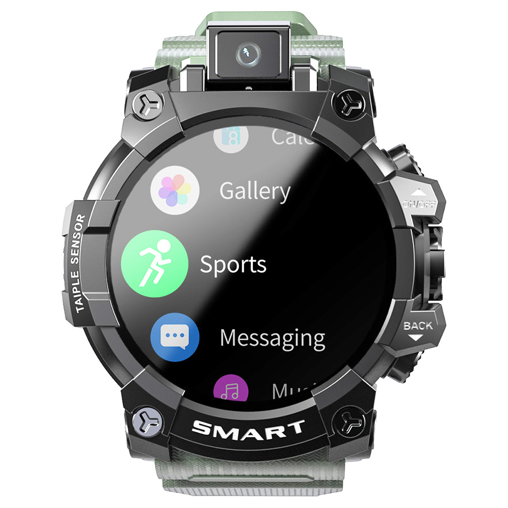 

LOKMAT APPLLP 6 Smart Watch 4G WiFi Tel Watch with Camera GPS Sports Watch with Touch Screen for Android iOS Green, Black