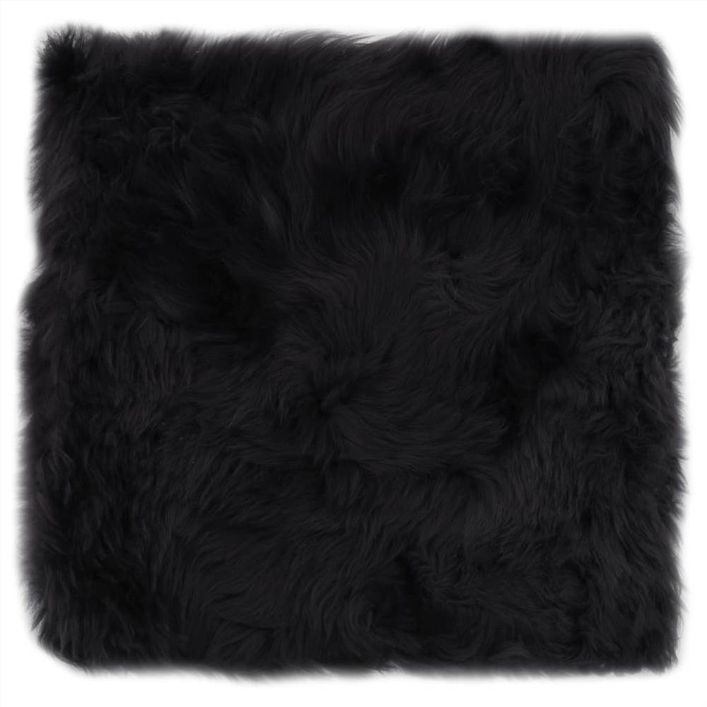 283888 Chair Pads 2 pcs Dark Grey 40x40 cm Genuine Sheepskin