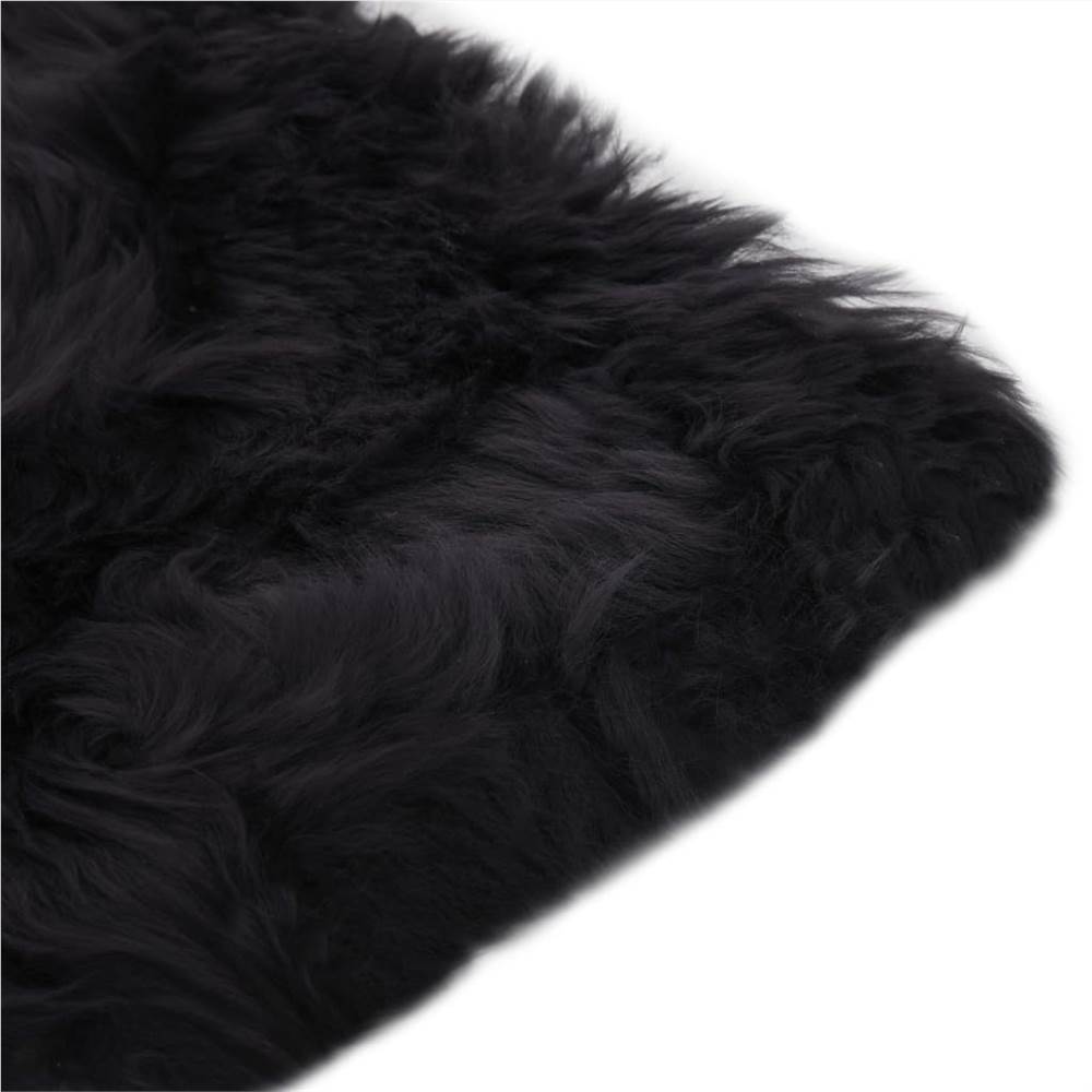 283888 Chair Pads 2 pcs Dark Grey 40x40 cm Genuine Sheepskin