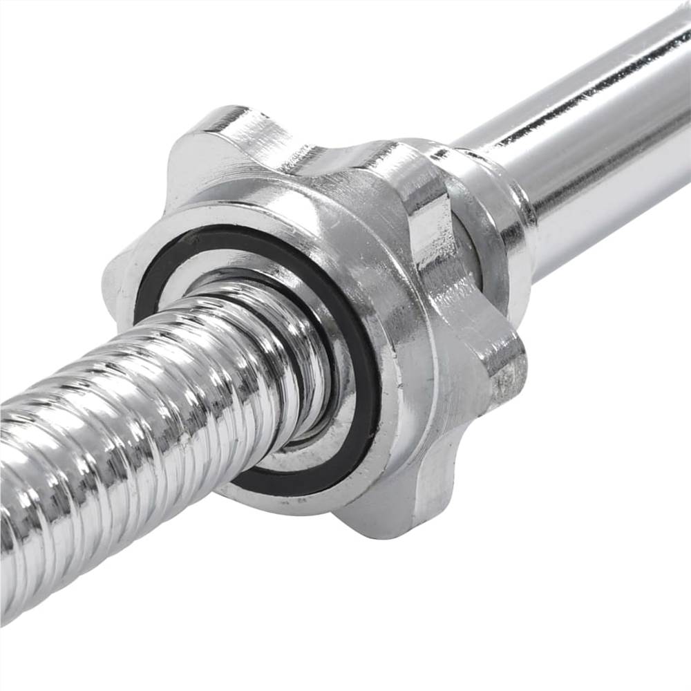 Barbell Bar 3x120 cm Steel Silver
