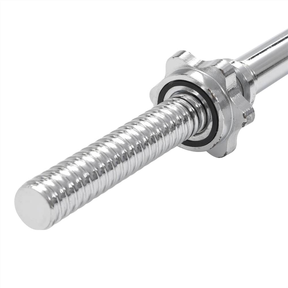 Barbell Bar 3x120 cm Steel Silver