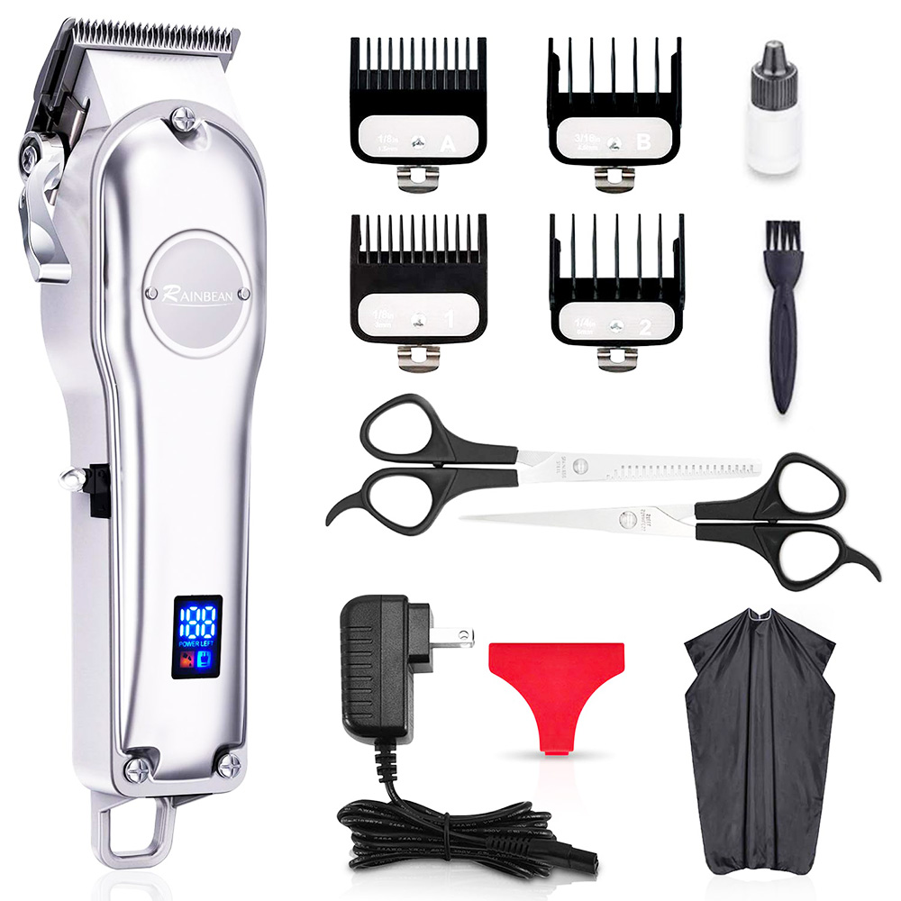 

Men Hair Trimmer 3 in 1 IPX7 Waterproof Beard Trimmer Grooming Kit Cordless Hair Clipper LED Display USB Rechargeable