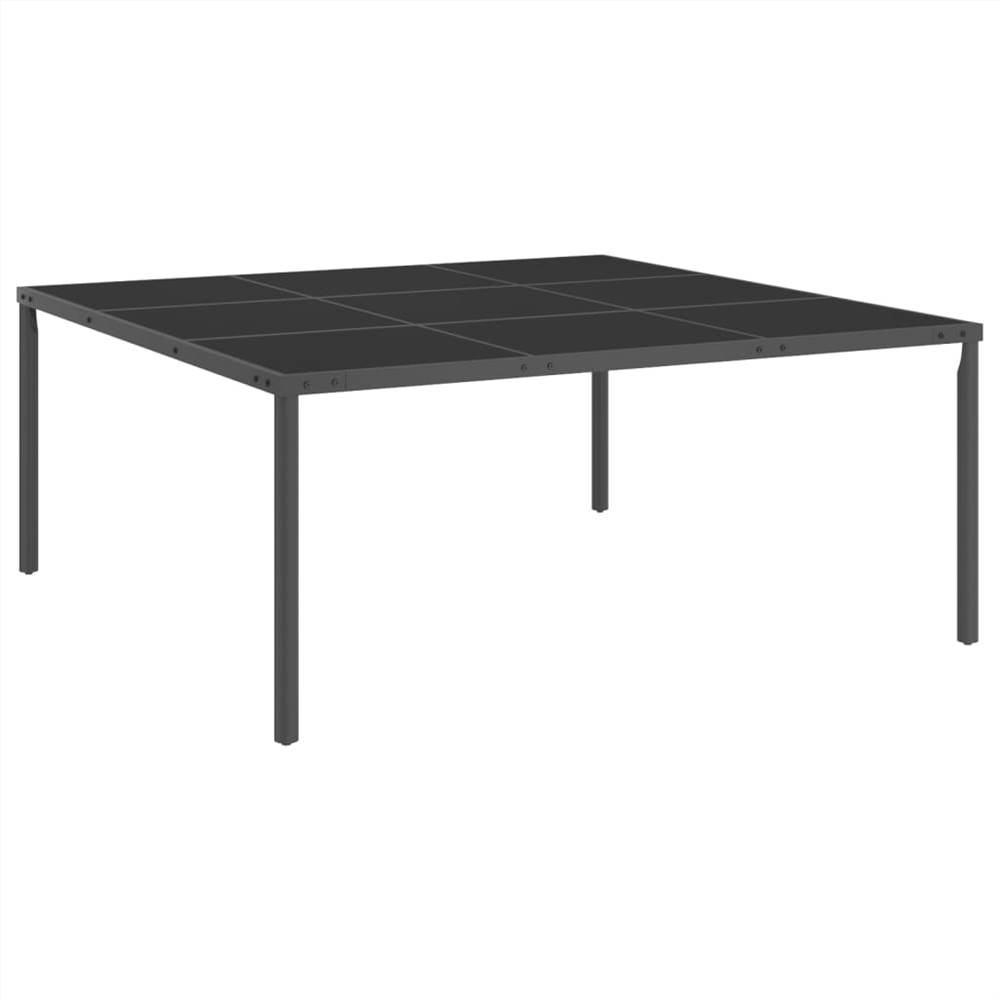 Outdoor Dining Table Anthracite 170x170x72 cm Steel and Glass
Outdoor Dining Table Anthracite 170x170x72 cm Steel and Glass