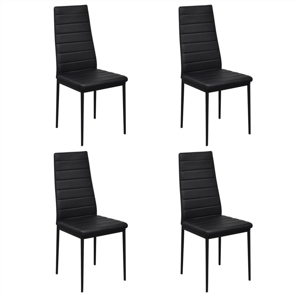 5 Piece Dining Table Set Black