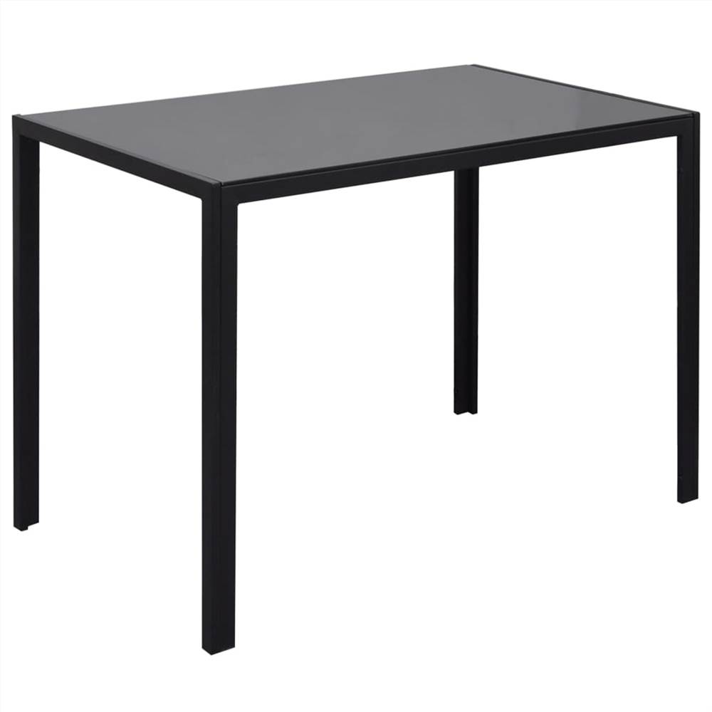 5 Piece Dining Table Set Black