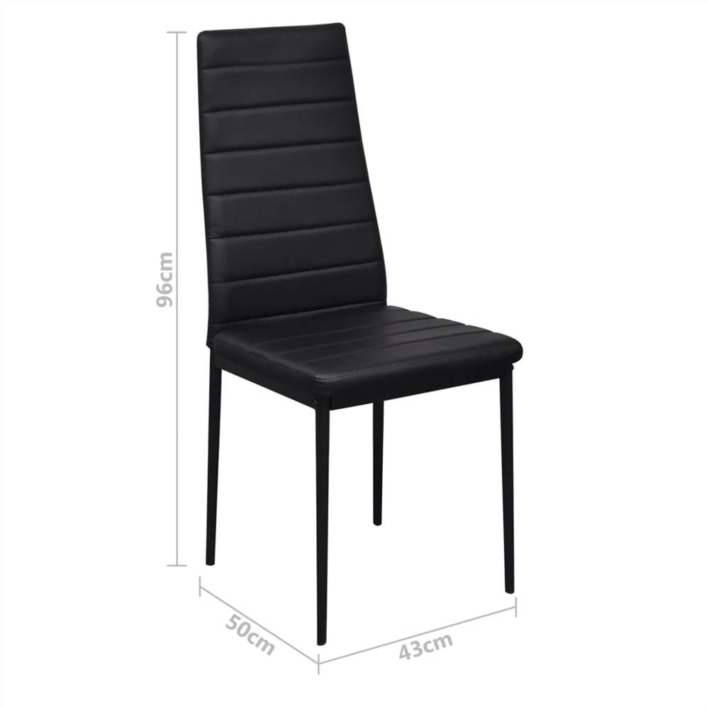 5 Piece Dining Table Set Black