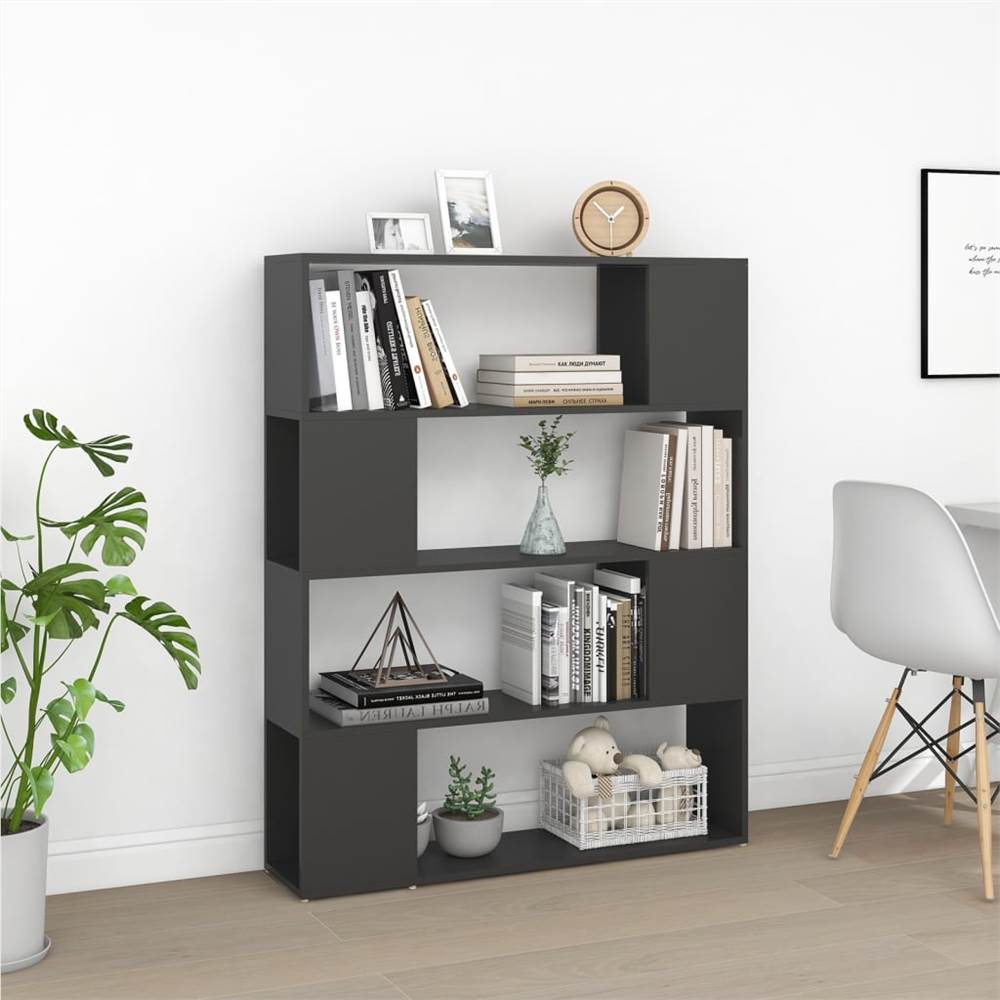 Book Cabinet Room Divider Grey 100x24x124 cm