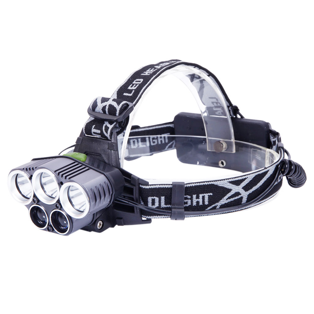 

DG02 4.2V 20W 5-LED 5000LM LED Headlamp with 3-Mode Daylight Aluminum Alloy for Outdoor Indoor - Black