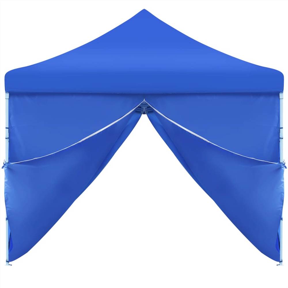 Folding Pop-up Party Tent with 8 Sidewalls 3x9 m Blue