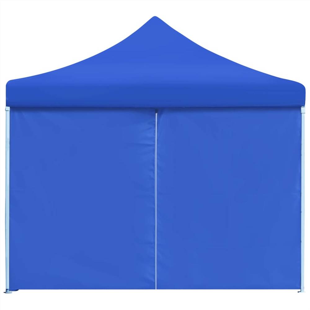 Folding Pop-up Party Tent with 8 Sidewalls 3x9 m Blue