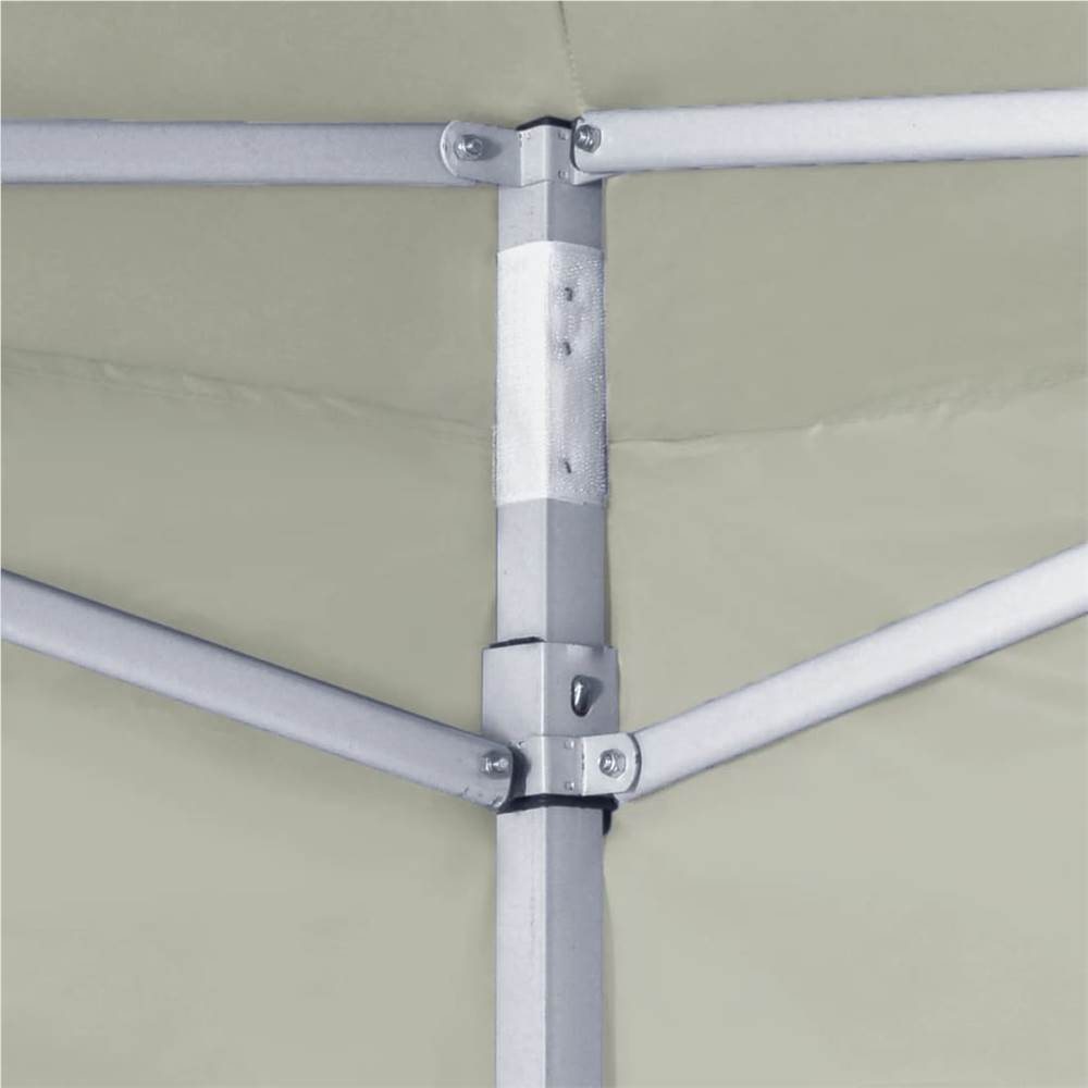 Professional Folding Party Tent with 2 Sidewalls 2x2 m Steel Cream