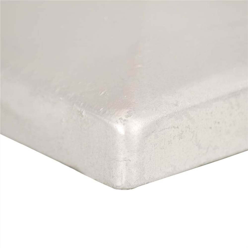 Pyramid Fence Post Caps 6 pcs Galvanised Metal 71x71 mm