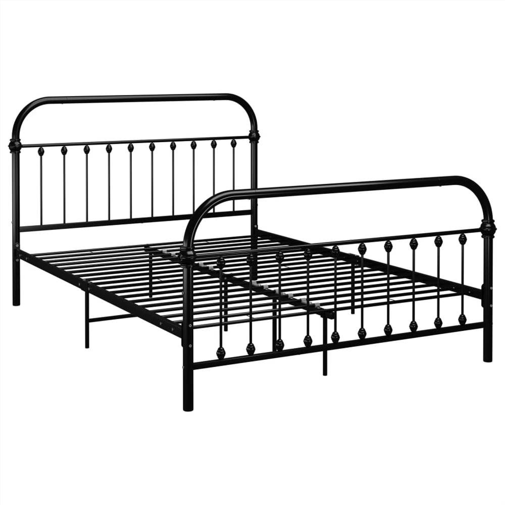 Bed Frame Black Metal 120x200 cm