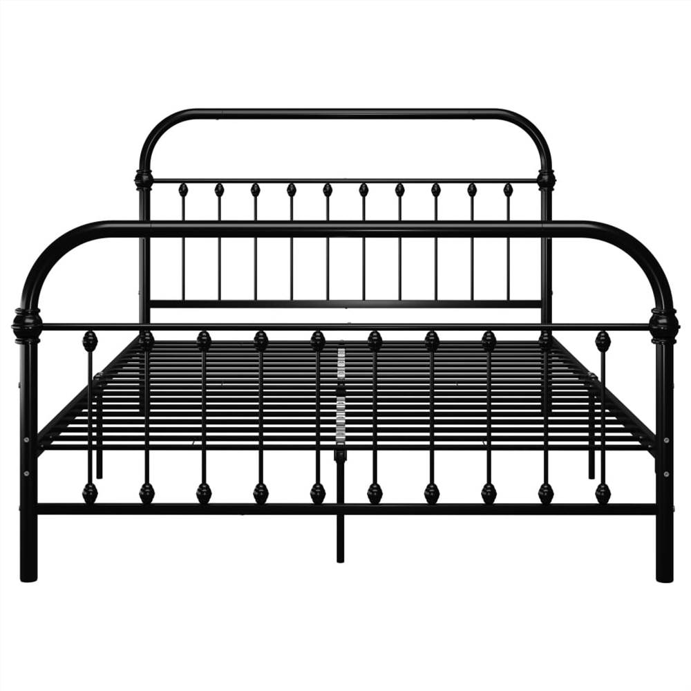 Bed Frame Black Metal 120x200 cm