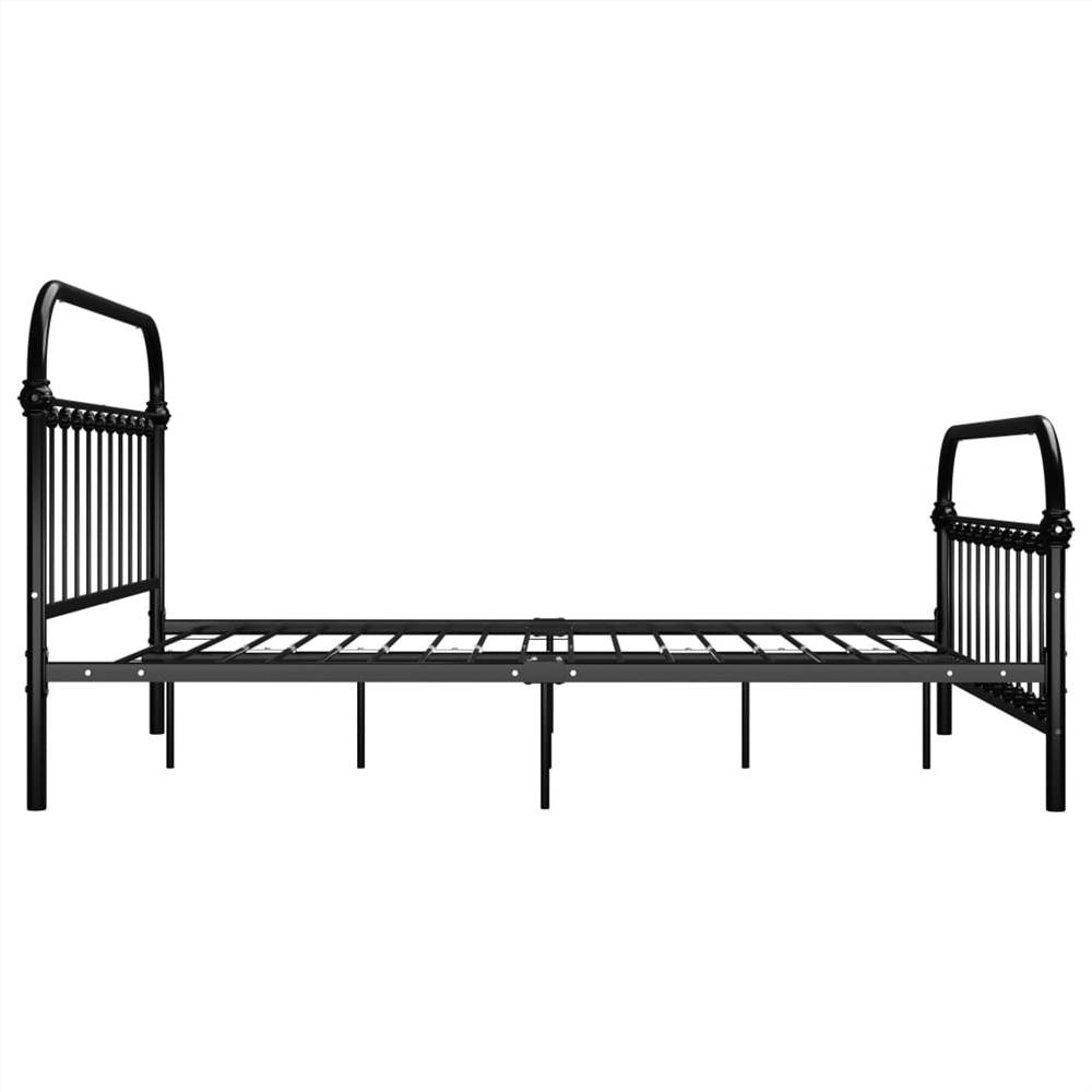 Bed Frame Black Metal 120x200 cm