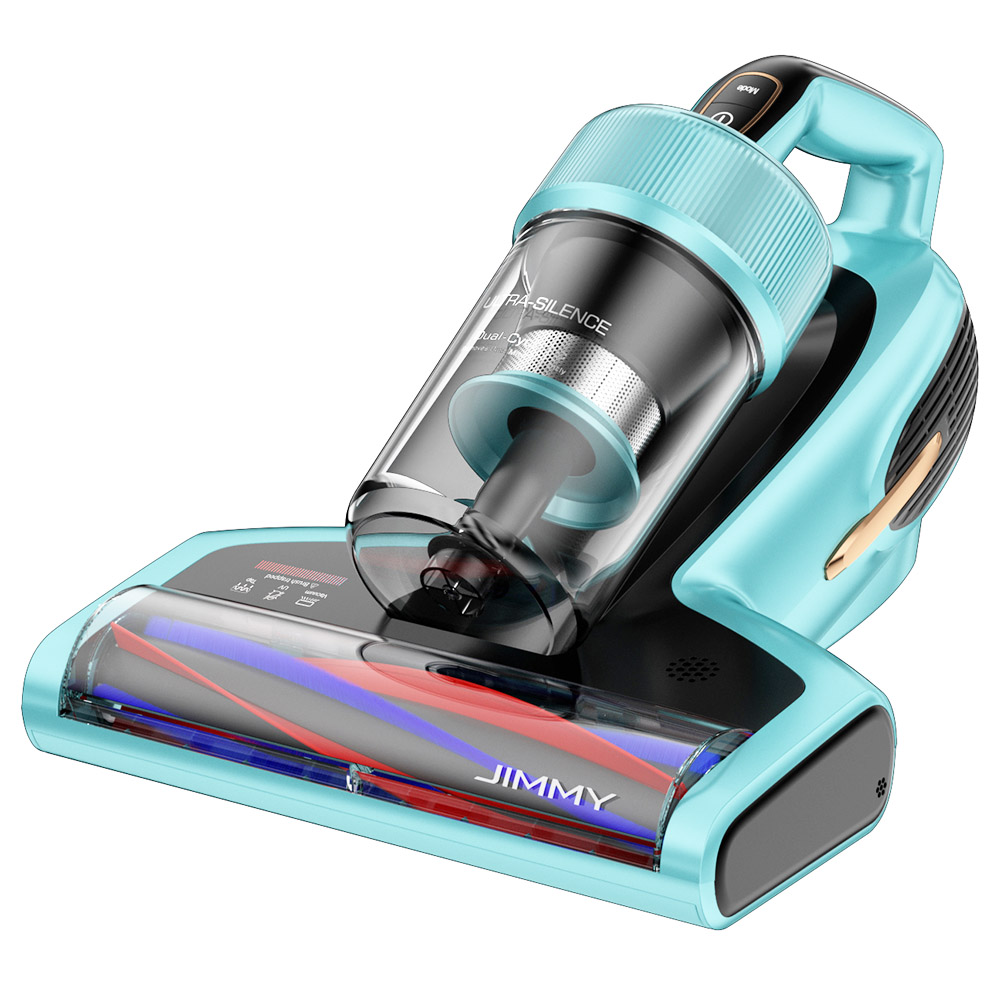 

JIMMY BX7 Pro Anti-Mite Vacuum Cleaner, Bed Vacuum Cleaner, 700W Powerful Motor, UV-C 99.99% Bacteria, 60 Celsius Constant High-Temperature Intelligent Dust Recognition, LED Display for Bed, Pet Hair, Sofa, Clothing - Blue
