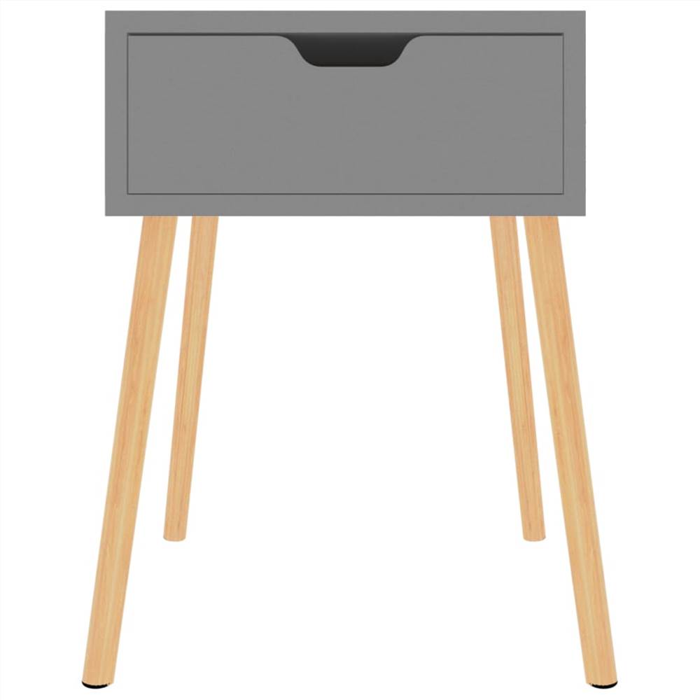 Bedside Cabinet Grey 40x40x56 cm Chipboard