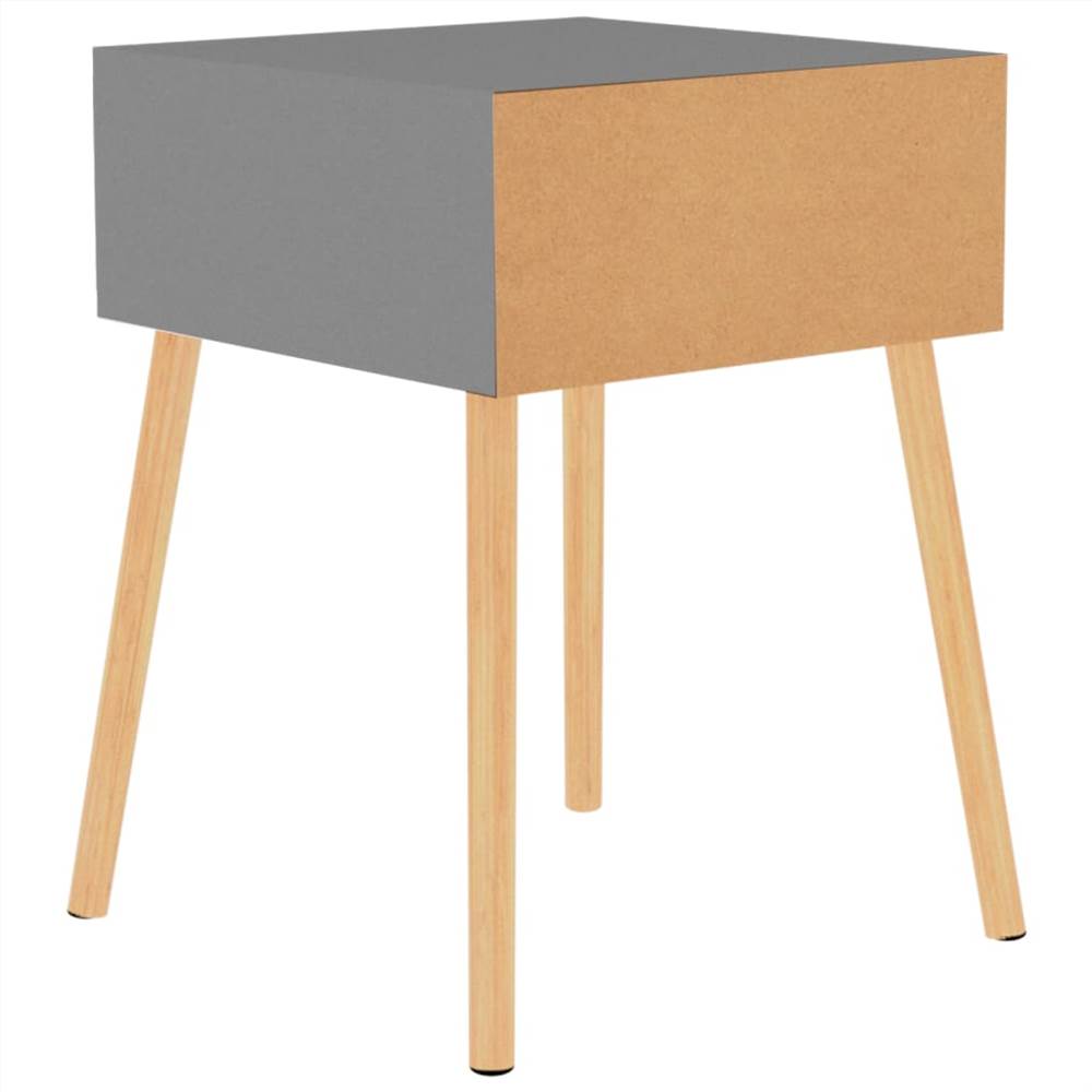 Bedside Cabinet Grey 40x40x56 cm Chipboard